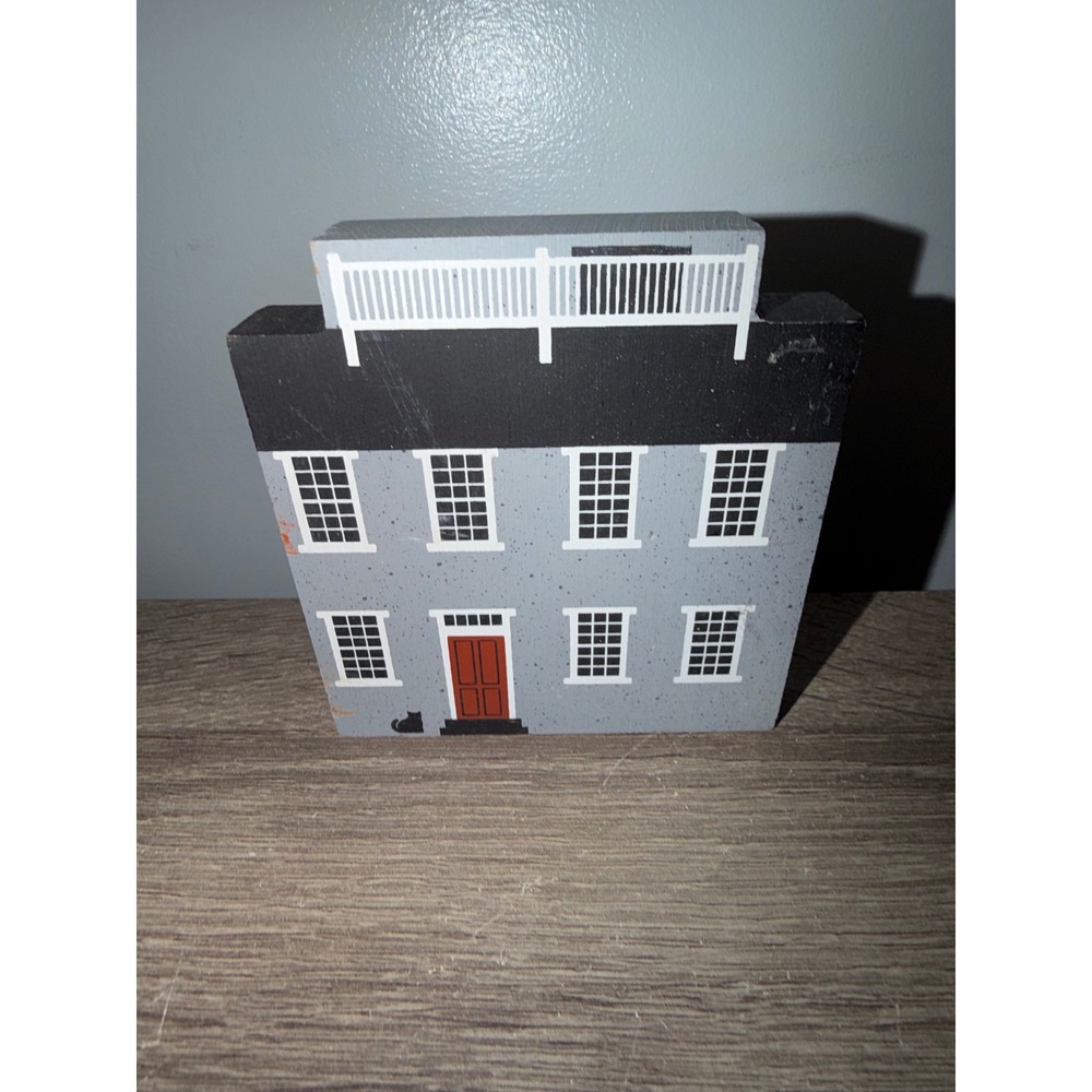 Vintage 1987 The Cats Meow Nantucket Series Maria Mitchell House Wooden Block